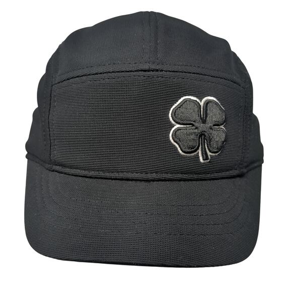 Black Clover Strapback 5 Panel Hat Black One Size Adjustable Outdoor - Picture 1 of 9